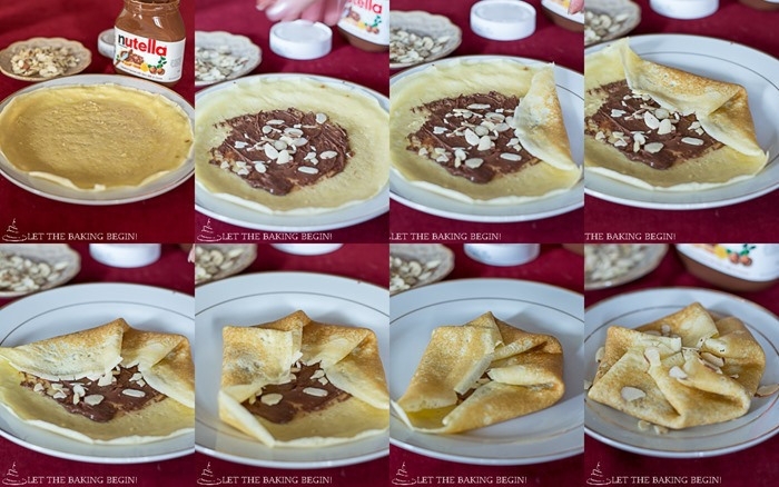 crêpe sucré - Recette Crêpe au Nutella 3 pliages