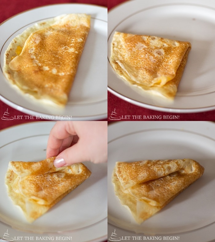 crêpe sucré - Recette Crêpe au Nutella 3 pliages