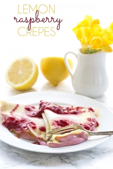 crêpe sucré - Recette Crêpe Citron au fromage blanc framboise