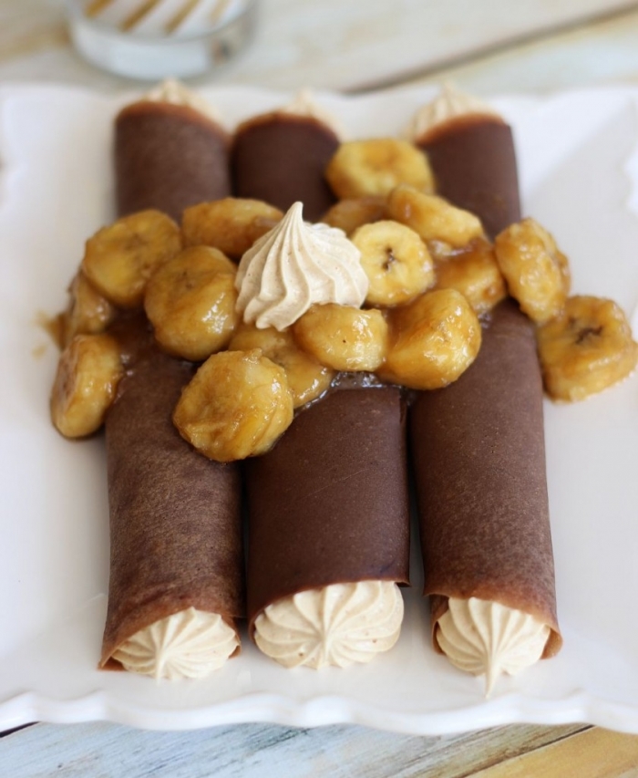 crêpe sucré - Recette Crêpe Chocolat Guimauve Banane