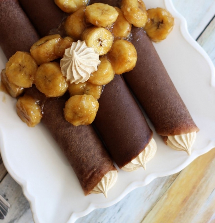crêpe sucré - Recette Crêpe Chocolat Guimauve Banane