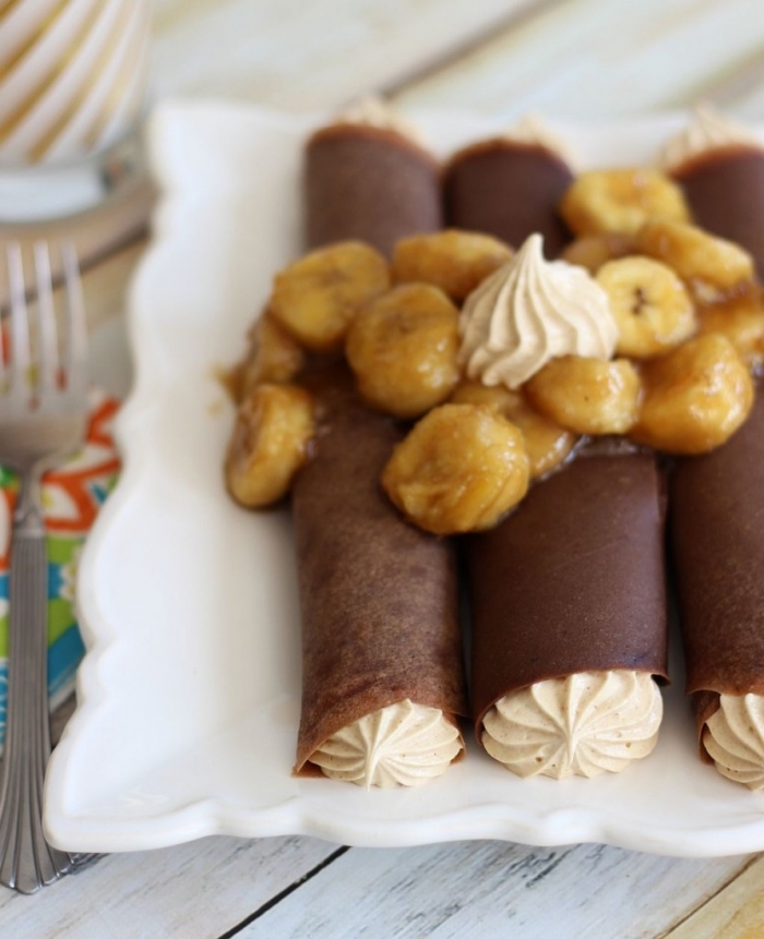 crêpe sucré - Recette Crêpe Chocolat Guimauve Banane