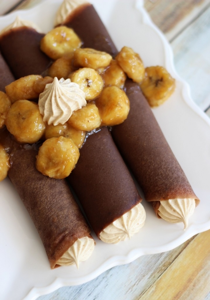 crêpe sucré - Recette Crêpe Chocolat Guimauve Banane