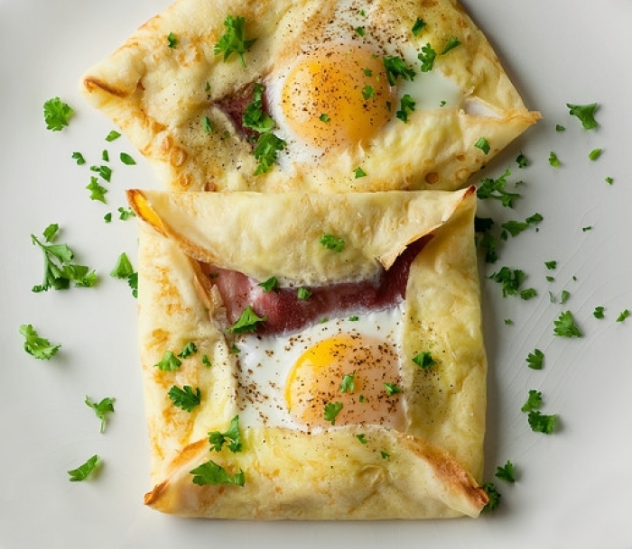 crêpe salé - Recette Crêpe Jambon et oeuf