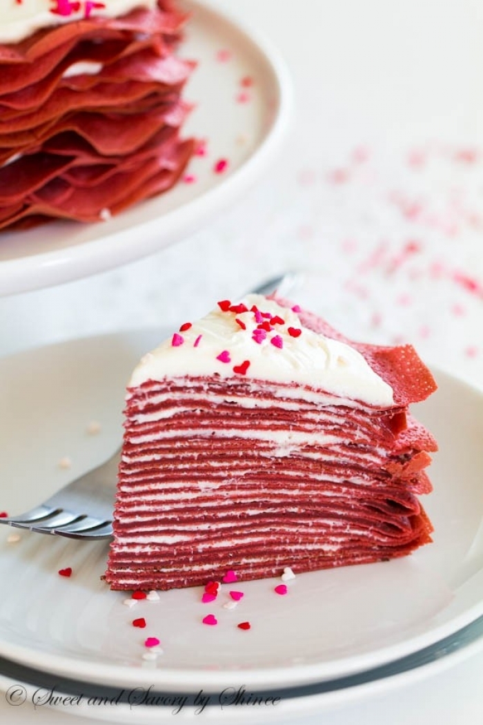 crêpe sucré - Recette Crêpe Gateau Rouge Velours