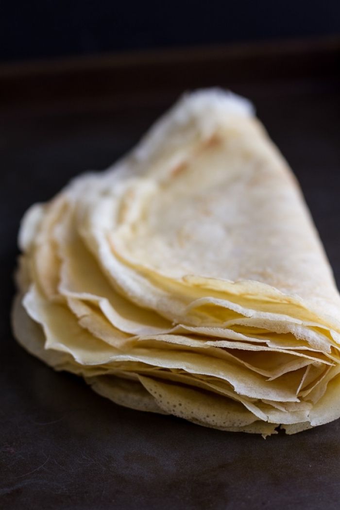 crêpe salé - Recette Crêpe Steak Epinards Champignons