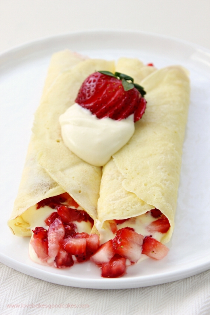 crêpe sucré - Recette Crêpe Fraise et Crème Citron