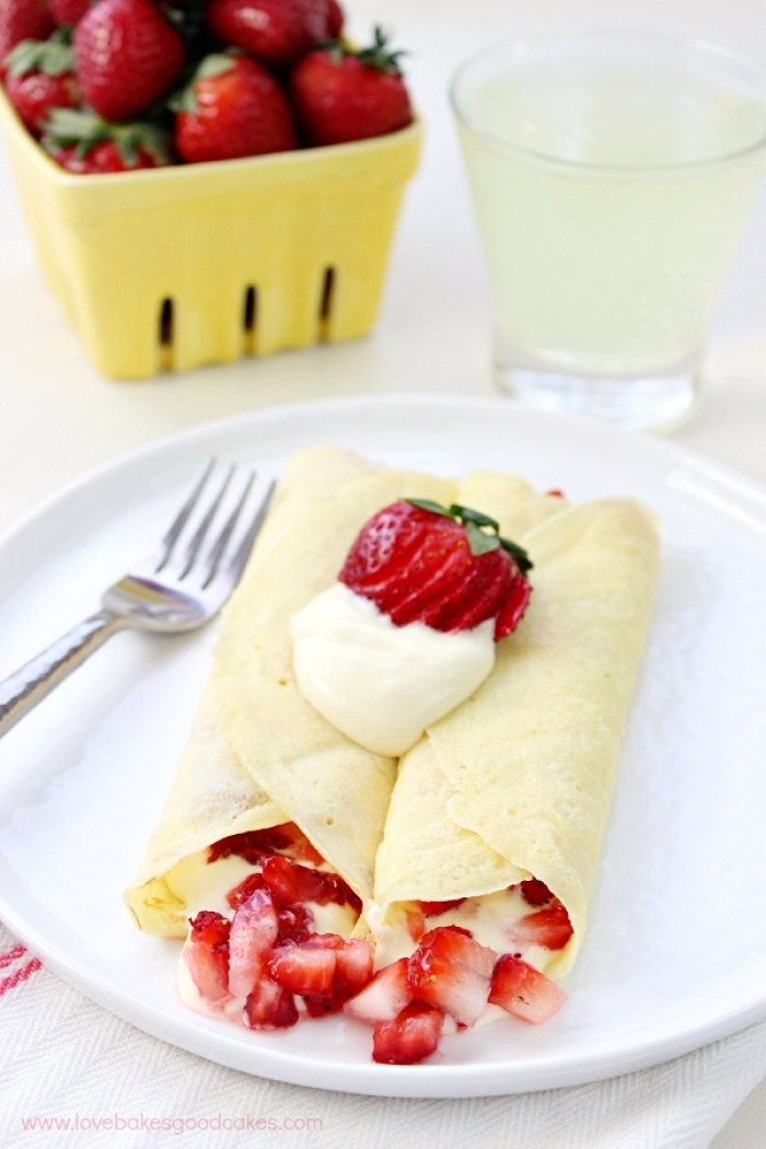 crêpe sucré - Recette Crêpe Fraise et Crème Citron