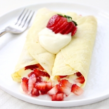 crêpe sucré - Recette Crêpe Fraise et Crème Citron