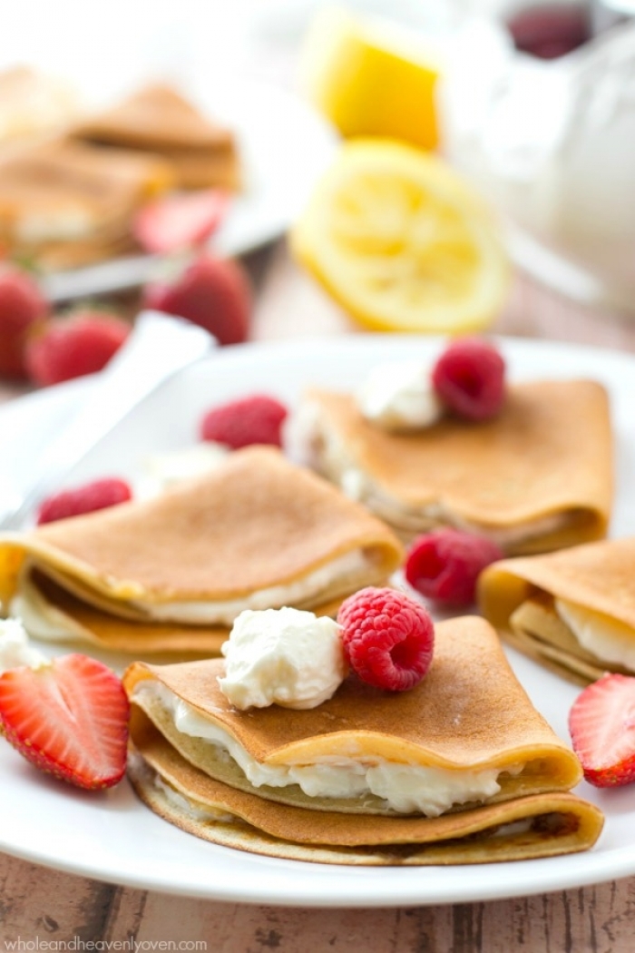 crêpe sucré - Recette Crêpe Fromage crème Fruits Rouges