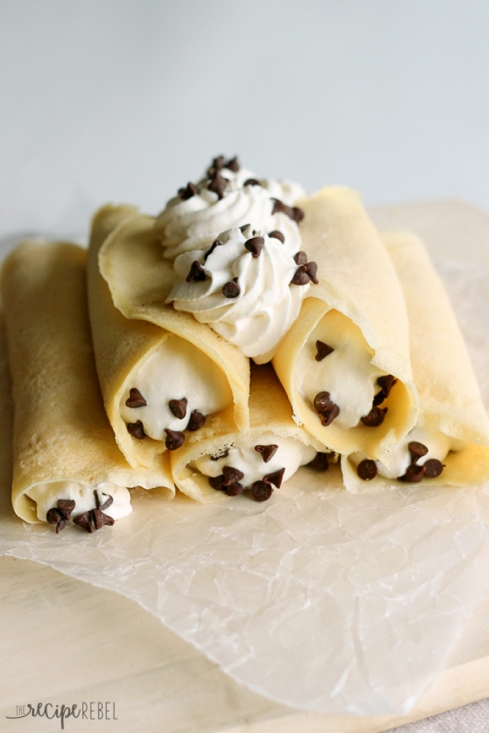 crêpe sucré - Recette Crêpe façon Cannoli