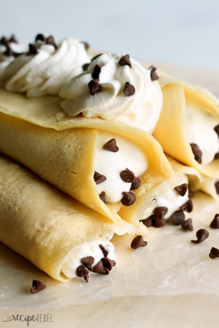 crêpe sucré - Recette Crêpe façon Cannoli