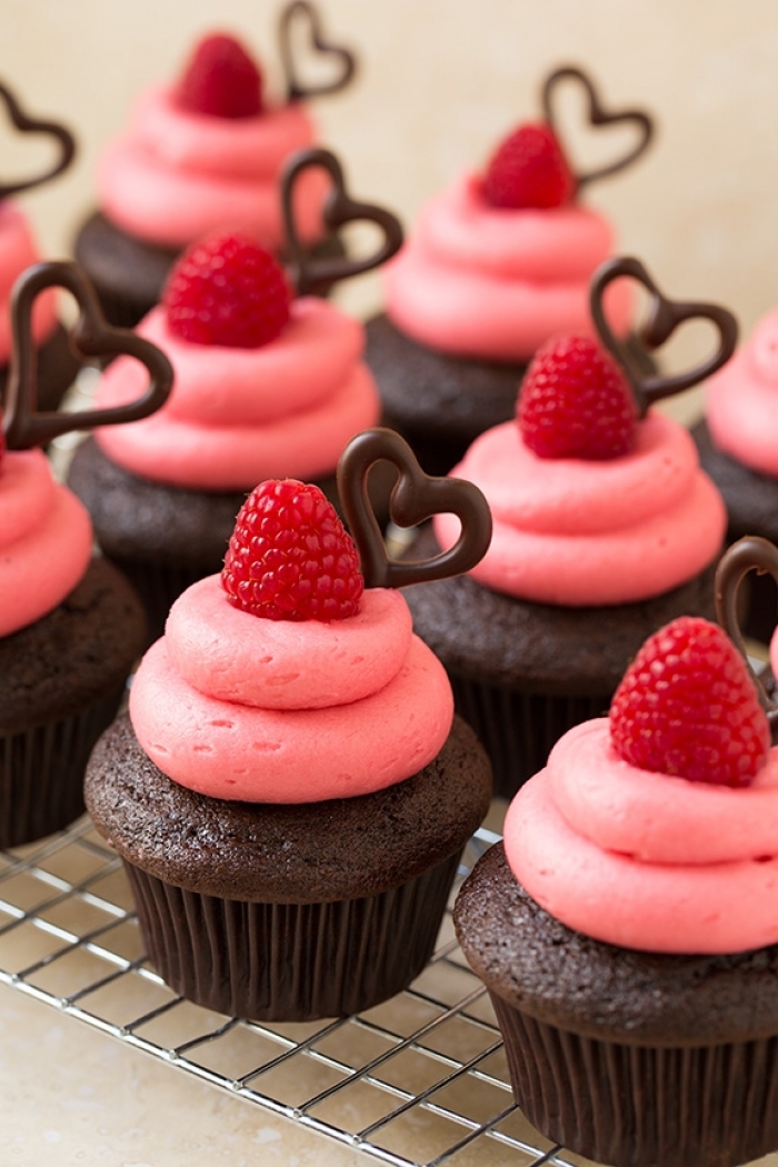 cupcake - Recette Cupcake Chocolat Glaçage Framboise