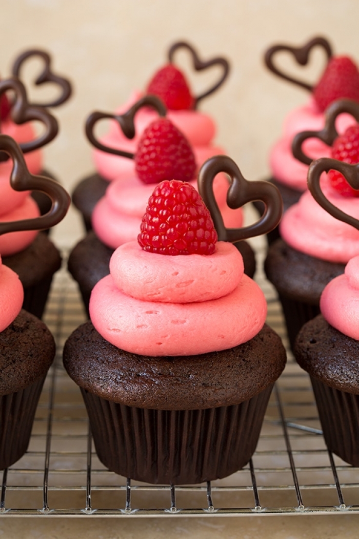 cupcake - Recette Cupcake Chocolat Glaçage Framboise