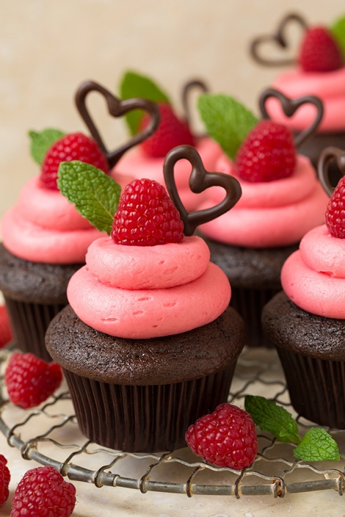 cupcake - Recette Cupcake Chocolat Glaçage Framboise