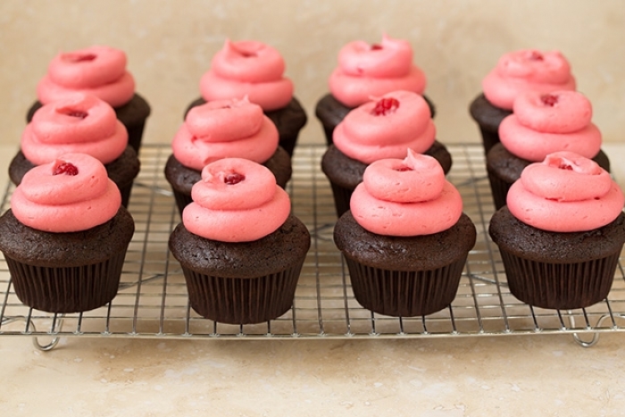 cupcake - Recette Cupcake Chocolat Glaçage Framboise