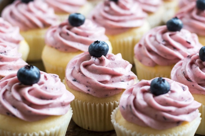 cupcake - Recette Cupcake Citron Glaçage Bleuet