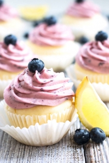 cupcake - Recette Cupcake Citron Glaçage Bleuet