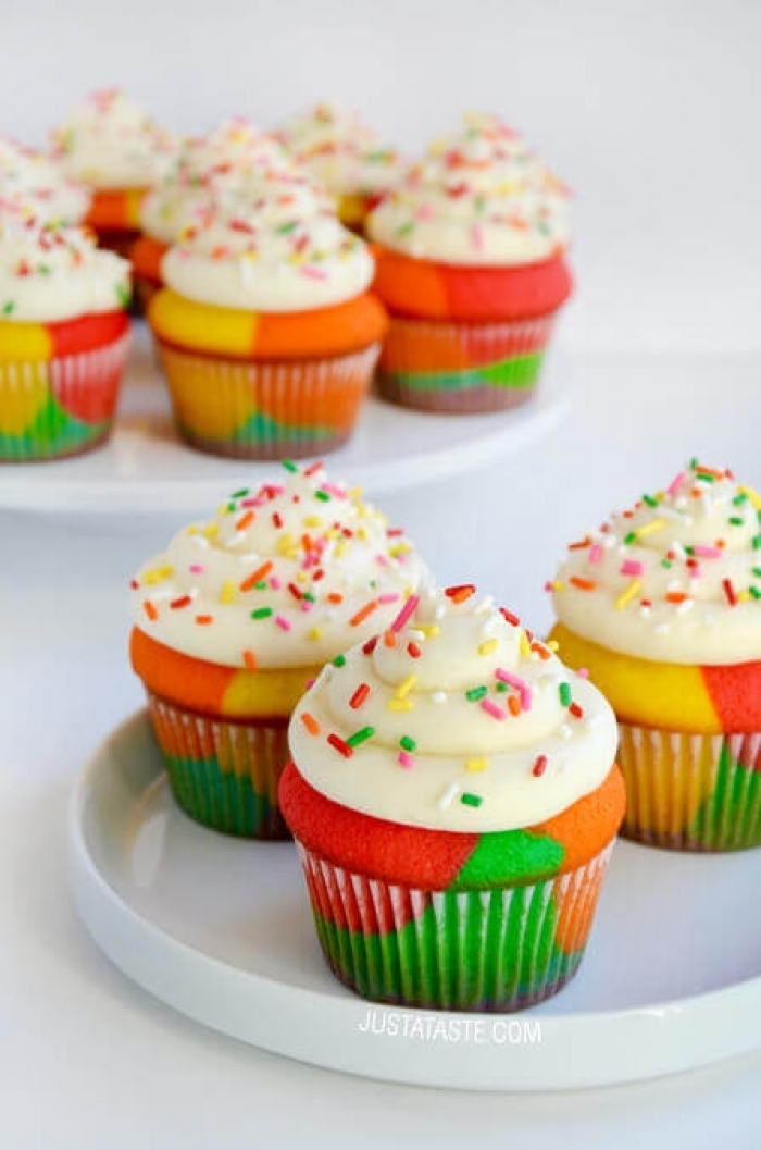 cupcake - Recette Cupcake Arc en Ciel