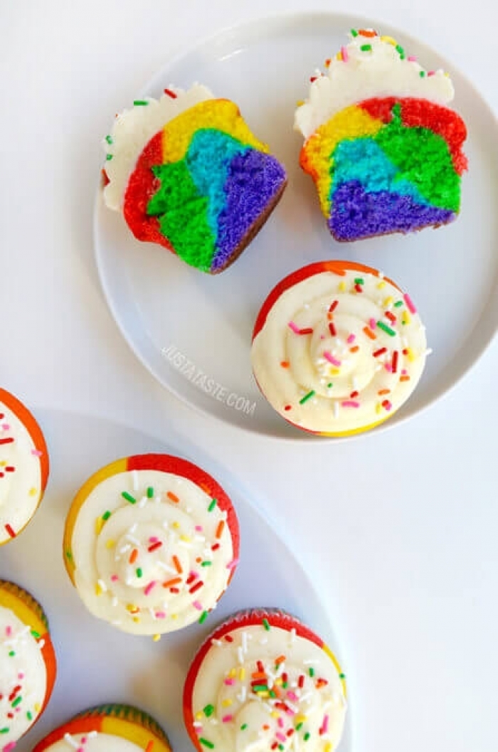 cupcake - Recette Cupcake Arc en Ciel