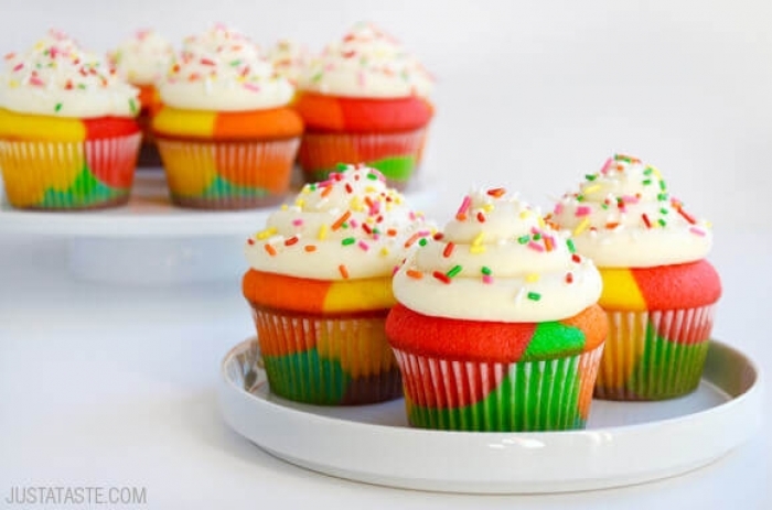 cupcake - Recette Cupcake Arc en Ciel