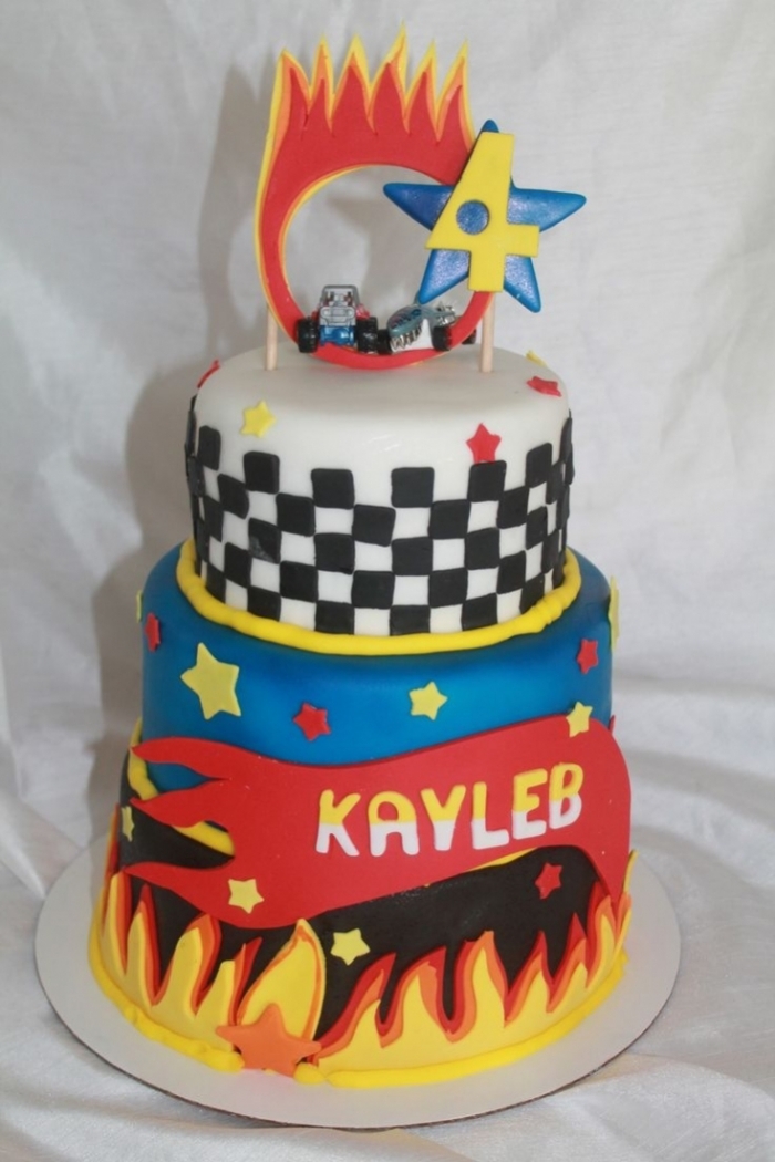 Décoration Anniversaire Thème Voiture De Course - 23 Pièces (Ballons, Bannière, Cake Topper...) Décoration Anniversaire Voiture