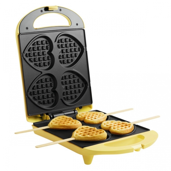 Appareil à Gaufre - Gaufrier 4 Petits Coeurs avec 20 Bâtons Bestron DSW271