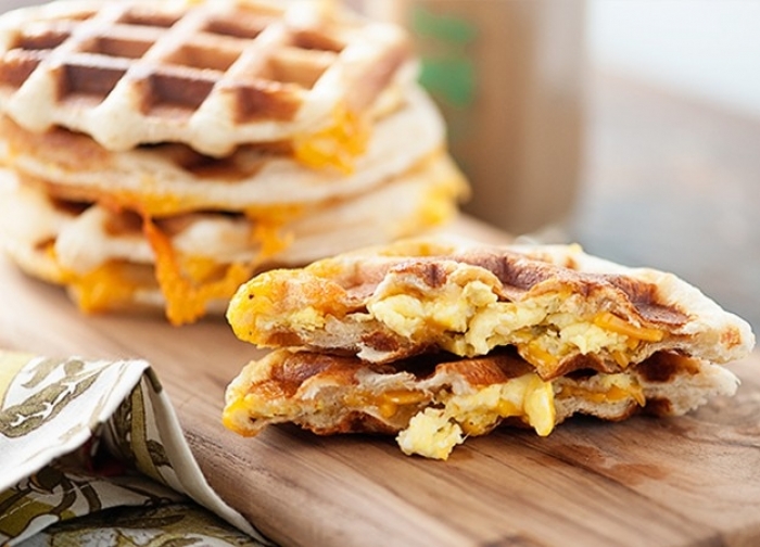 gaufre salé - Recette Gaufre Sandwitch au biscuit fourré