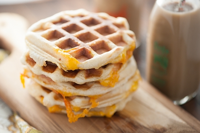 gaufre salé - Recette Gaufre Sandwitch au biscuit fourré