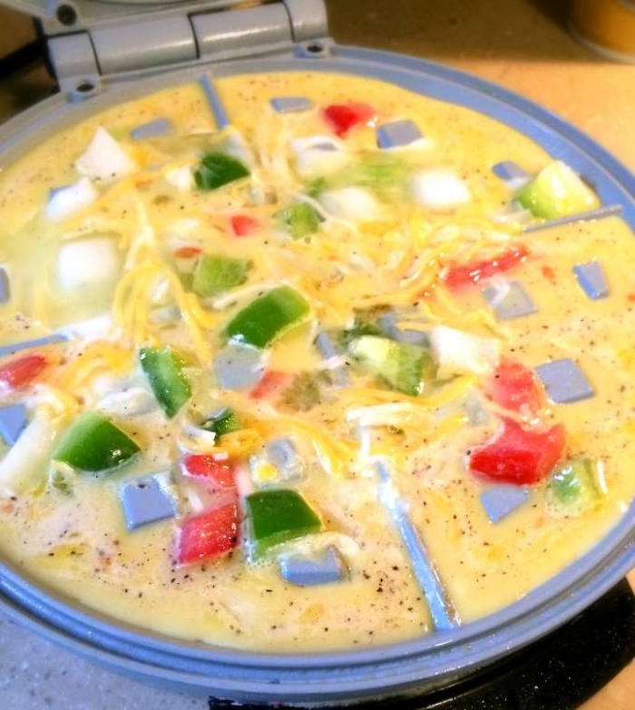 gaufre salé - Recette gaufre Omelette