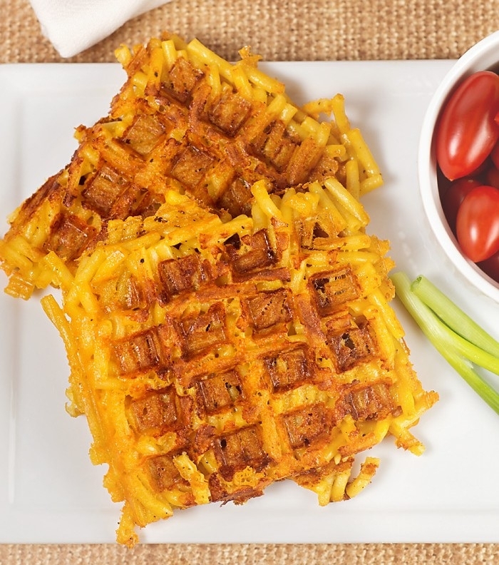 gaufre salé - Recette Gaufre au Pâtes au Fromage