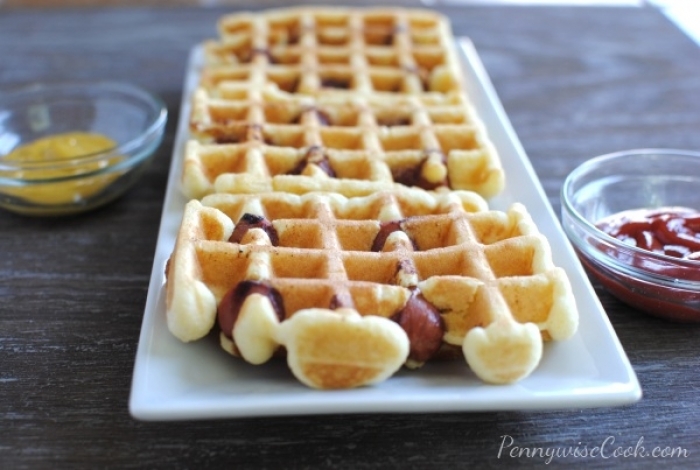 gaufre salé - Recette Gaufre Hot Dog