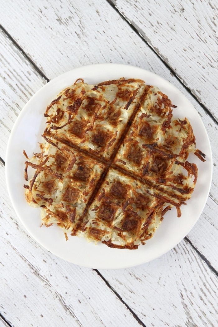 gaufre salé - Recette Gaufre Pomme de terre Lardons Fromage