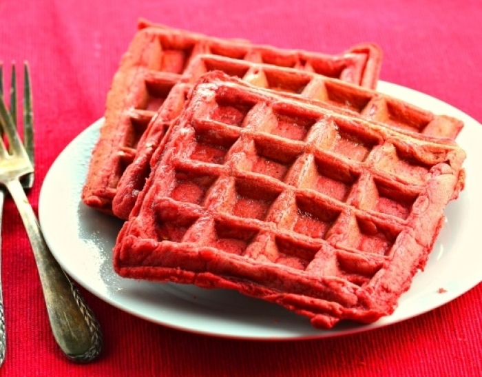 gaufre sucré - Recette gaufre rouge cerise