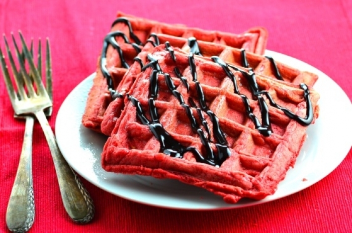 gaufre sucré - Recette gaufre rouge cerise