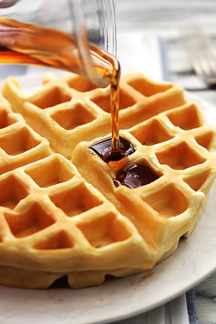 gaufre sucré - Gaufres à la crème Allemande moelleuse et riche