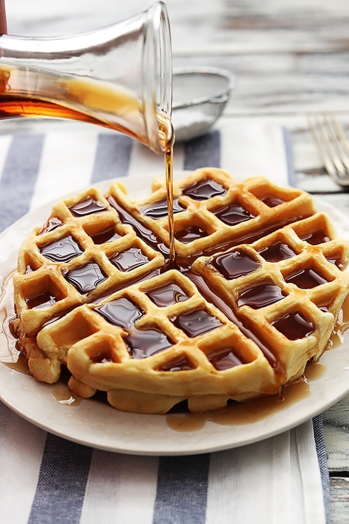 gaufre sucré - Gaufres à la crème Allemande moelleuse et riche