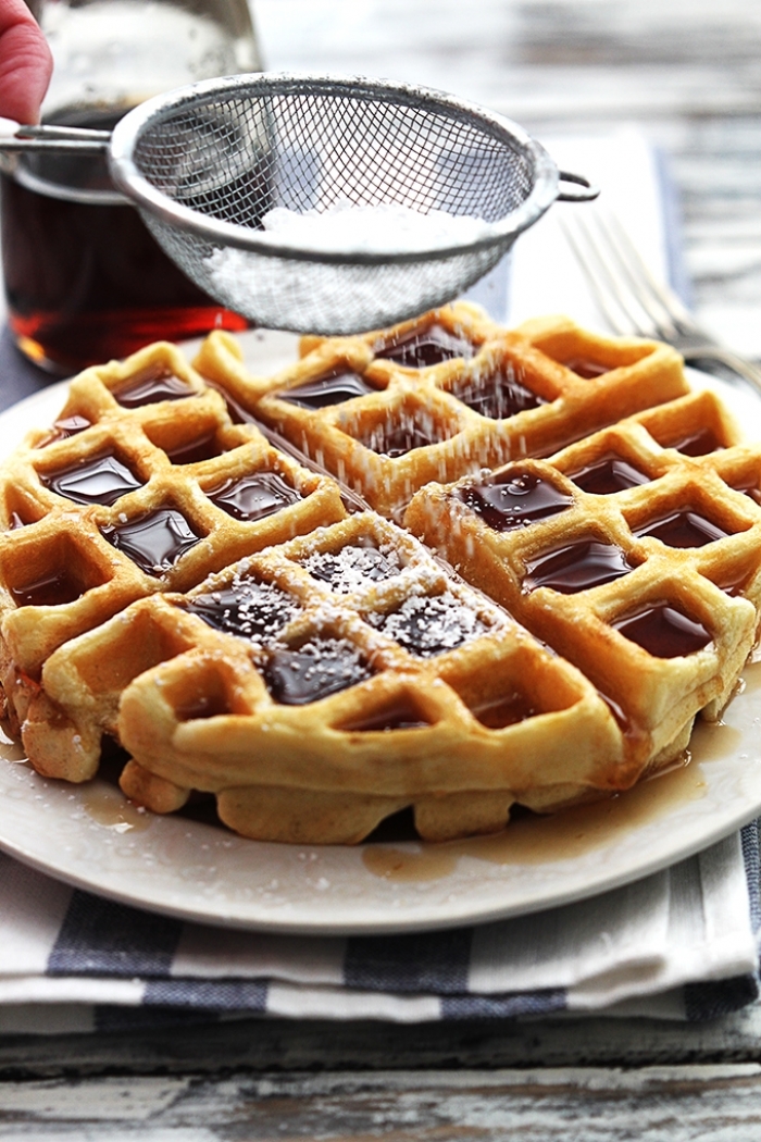 gaufre sucré - Gaufres à la crème Allemande moelleuse et riche