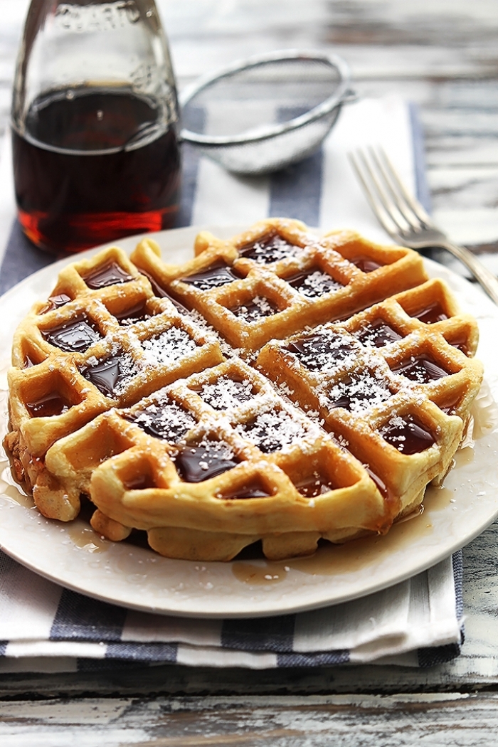 gaufre sucré - Gaufres à la crème Allemande moelleuse et riche