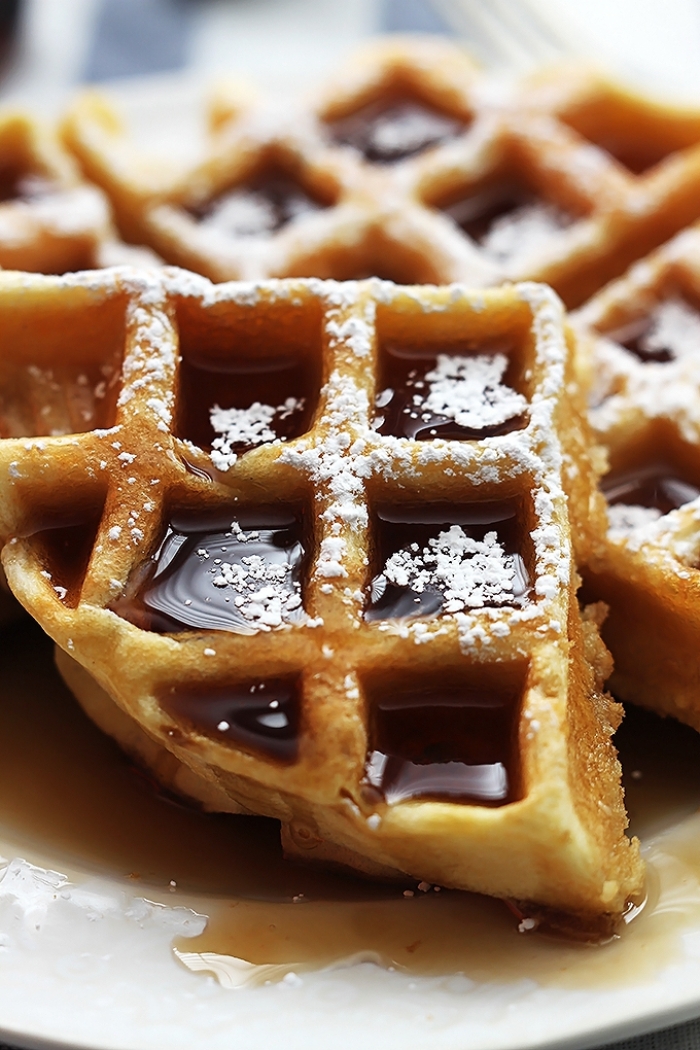 gaufre sucré - Gaufres à la crème Allemande moelleuse et riche