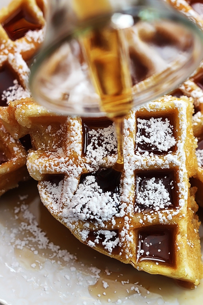 gaufre sucré - Gaufres à la crème Allemande moelleuse et riche