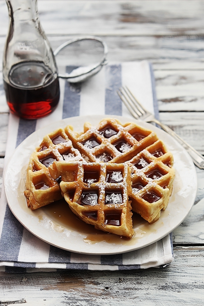 gaufre sucré - Gaufres à la crème Allemande moelleuse et riche