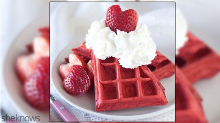 gaufre sucré - Recette Gaufre Fraise Saint Valentin