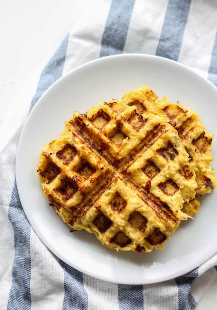 gaufre salé - Recette gaufre Spaghetti au fromage