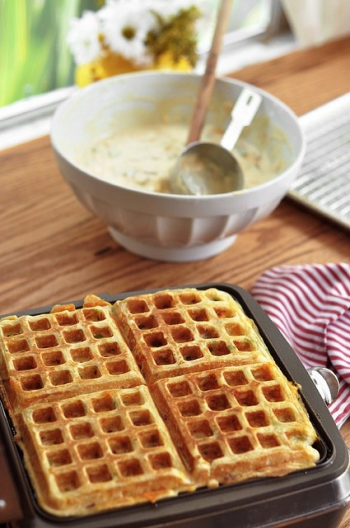 gaufre salé - Recette Gaufre Sandwiche Poulet