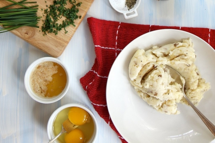 gaufre salé - Recette Gaufre Purée Fromage Ciboulette