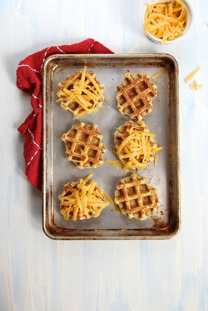 gaufre salé - Recette Gaufre Purée Fromage Ciboulette