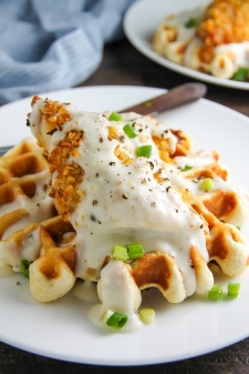 gaufre salé - Recette Gaufre Poulet Tasty Sauce Blanche