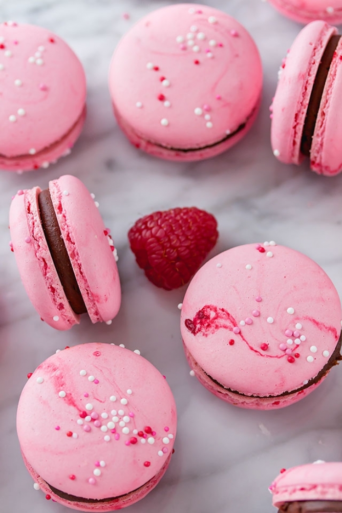 macaron - Recette Macaron Chocolat aux Framboises