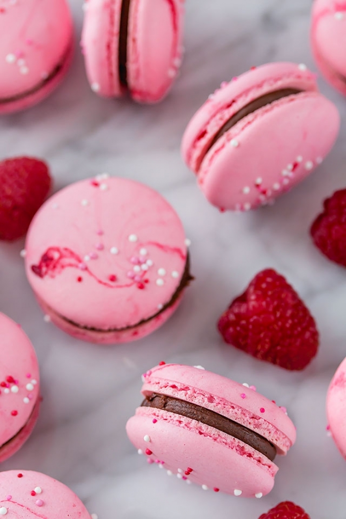 macaron - Recette Macaron Chocolat aux Framboises